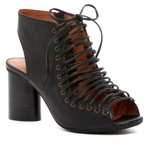 Jeffrey Campbells genuine leather lace up heeled sandals